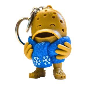 CROCS Croslite Guy, cozy crocs keychain with blue wool scarf very rare